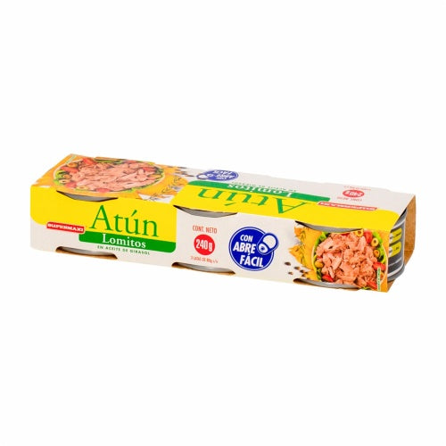 Atún Lomitos En Aceite De Girasol SUPERMAXI 3X80 G
